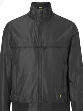 Hugo Boss Men's Jaydon Charcoal Zip-Up Bomber Jacket